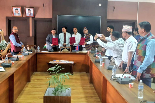 भारत सरकारको अनुदानमा कार्यान्वयन हुने चार परियोजनामा हस्ताक्षर